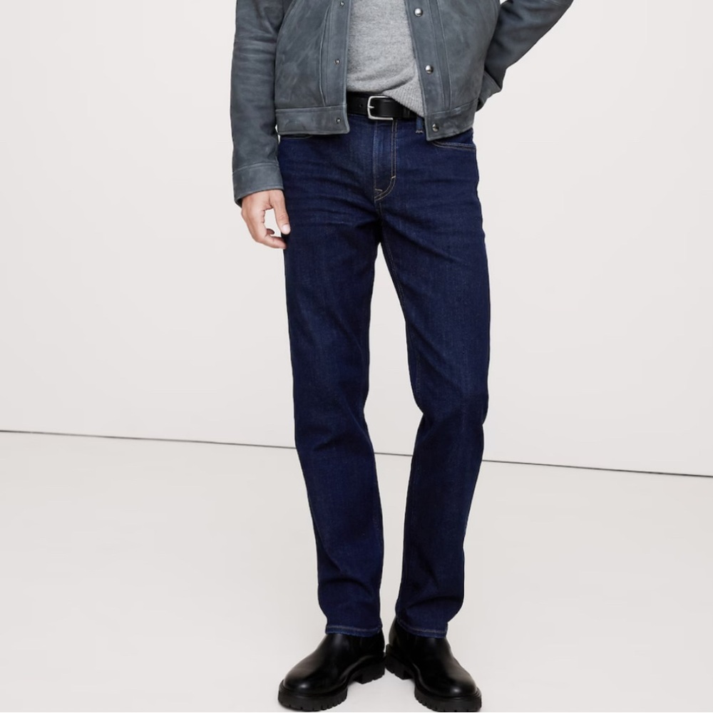 Banana Republic Straight Luxe Traveler Jean Dark Wash 32x30